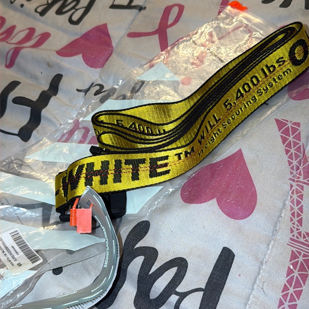 Off-White Yellow Industrial Belt